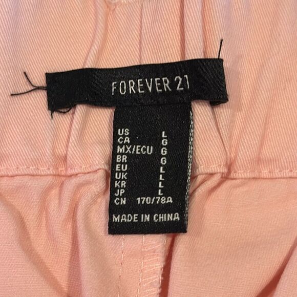 Forever 21 Women’s Twill Cotton Cargo Joggers Size Large - Picture 3 of 9